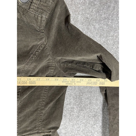 Eddie Bauer Corduroy Button Front Jacket Coat Womens Size Large Stretch Pockets - Picture 8 of 9